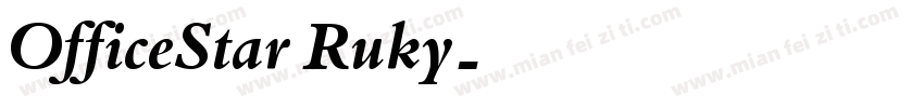 OfficeStar Ruky字体转换